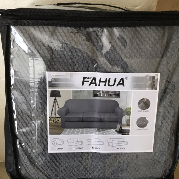 4 Piece Stretch Couch Cover for 3 Cushion Couch